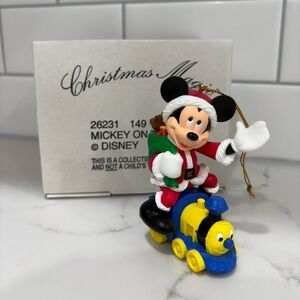 Disney Christmas Magic Mickey Mouse Ornament 1990s with Box Vintage‎